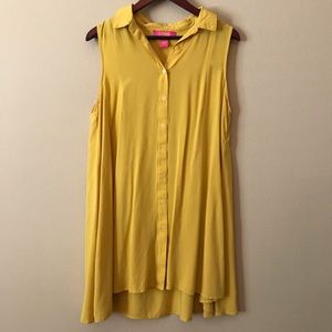 CATHERINE MALANDRINO Yellow Tunic Size L